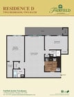Plano del piso D895-2BR /2BTH