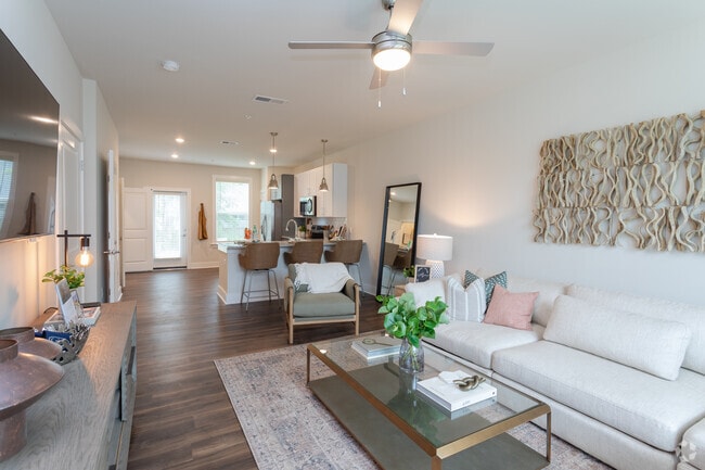 2HAB, 2BA - 1296SF B2C Casa adosada - Sala de estar - Riverwood