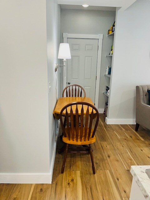 An expandable table and pantry shelving for all your dry goods and other things - 188 S Champlain St Unit 1A