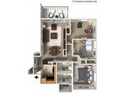 Plano del piso S de 3 dormitorios