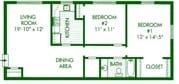 Apartamento de dos habitaciones