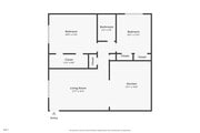2 Bedroom Floor Plan - 2x1AA