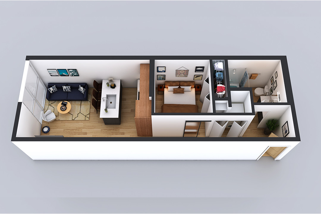 Floor Plan - A 1 Bedroom