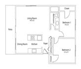 2BR/1BA