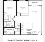 2 Bedroom Floor Plan