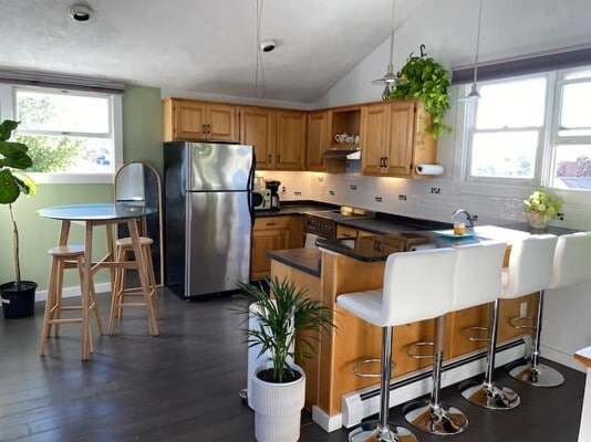 Full kitchen, high top table - 17 Millett St Unit Furnished condo