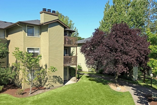 Building Exterior with Green Walkways