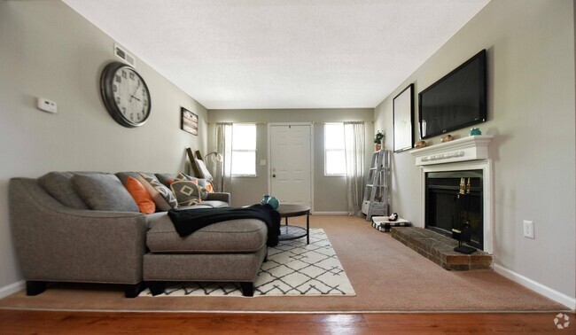 Living Room + Fireplace - British Woods Rental