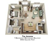 1 Bedroom | 1 Bath | 940 SF