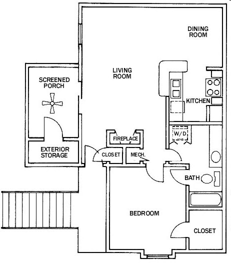 1BR/1BA - 1 Bedroom 1 Bath