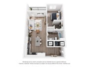 1A-One Bedroom One Bath 695 Square Feet