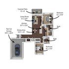 1,168 sq.ft- 2 Bed, 2 Bath