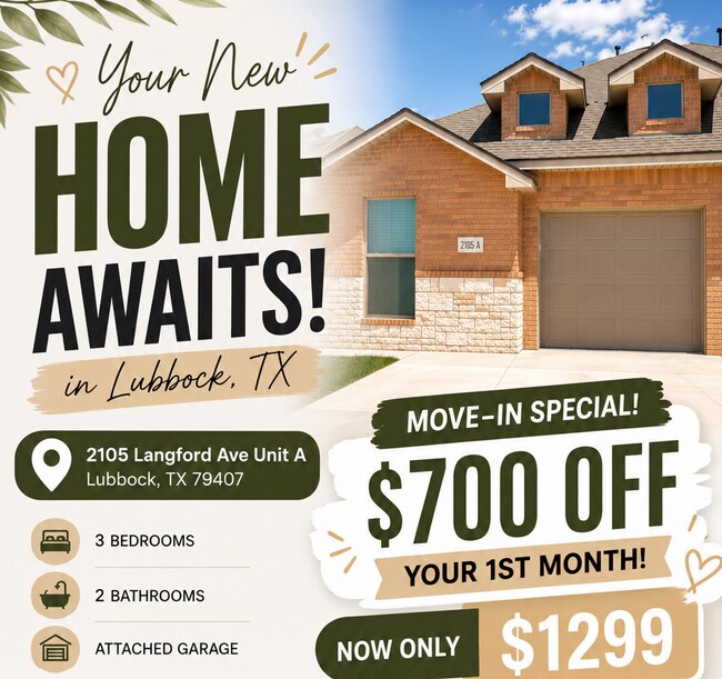 Building Photo - Move-In Ready 3BR Home | Schedule a Tour: 806-568-1471 Unit A