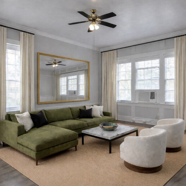 Medium 1BR, 1BA, 530sf / Living Room - The Dulion