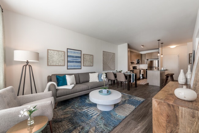 Living and dining areas with hard surface flooring