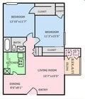 2BR/1BA