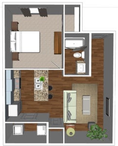 Apartamento más pequeño de 1x1 - The Brooks on Heritage Parkway