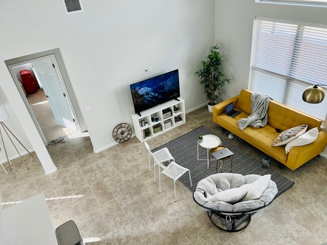 Family Room - with high ceilings