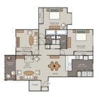 3BR/2BA