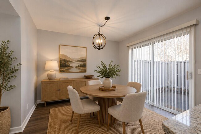 Dedicated dining space with access to the private patio, ideal for both casual meals and hosting gue
