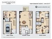 Shirewood 3 Story 3 Bedroom 3.5 baths