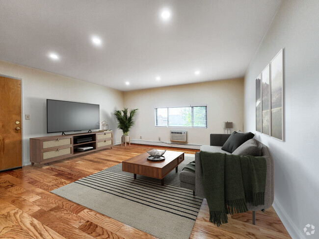 Entrance/Living Room - Virtually Staged - 144-146 Willow St Rental