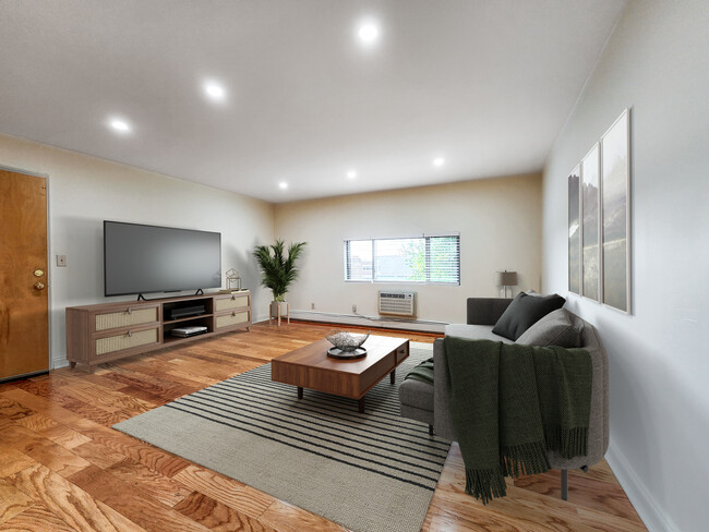 Entrance/Living Room - Virtually Staged - 144-146 Willow St Apartments