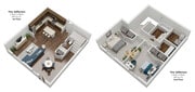 Jefferson - 2 Bed 1.5 Bath - 981 Sq. Ft.