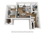 One Bed One Bath 557SQ.FT. Type C