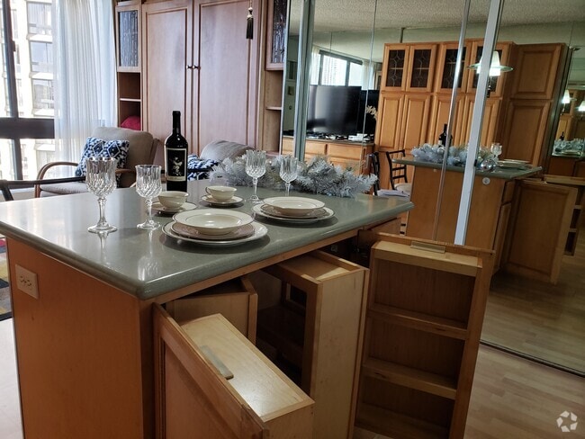 Holiday look of island with place settings - 300 Wai Nani Way Unit KT 1020 Rental