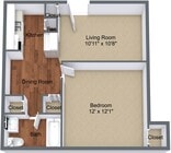 1BR, 1BA - 680 SF