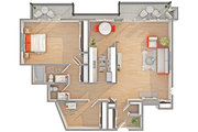 A11 | 1-Bedroom Floorplan