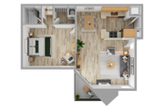 Model B-1BR 1BA- 727sqft- Archer at Willowbrook.png