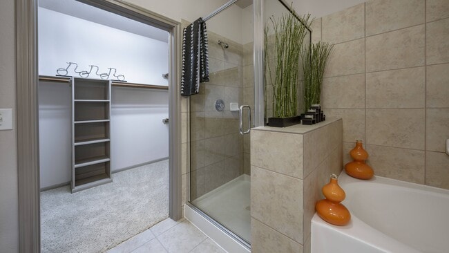 Oversized showers, tubs, and closets fit for royalty