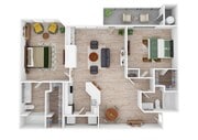 2 Bedroom | 2 Bath | 1082 SF