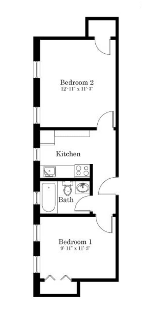 Photo - 9/1/26 Split-style 2BR apartment in elevator building near Kenmore!