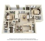 B1 | 2BD, 2BA | 1039SF