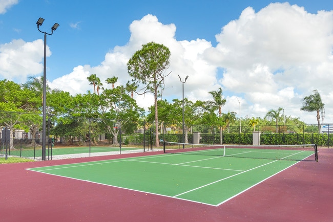 Lighted tennis court