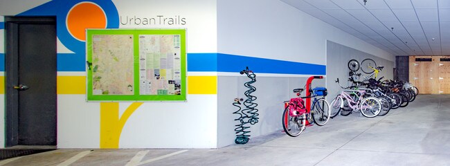 Blue Dot Place, Secure bike parking and work station