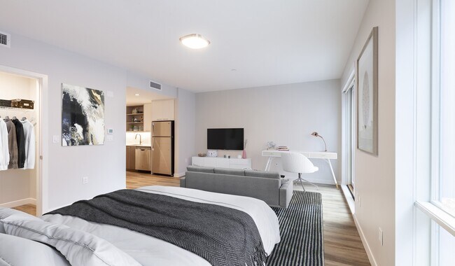 Studios provide great space and ample natural light