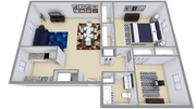 Venus 2 Bed 1 Bath 925 Sq Ft