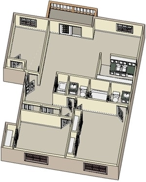 3BR/1.5BA - Three Bedroom Deluxe