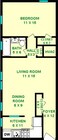 Lanner One Bedroom Floorplan