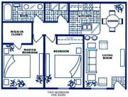 2BR/1BA