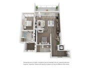 Plano de dos dormitorios