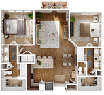 Addison Keller Springs B2 Haven 2x2 1155 to 1174 sqft