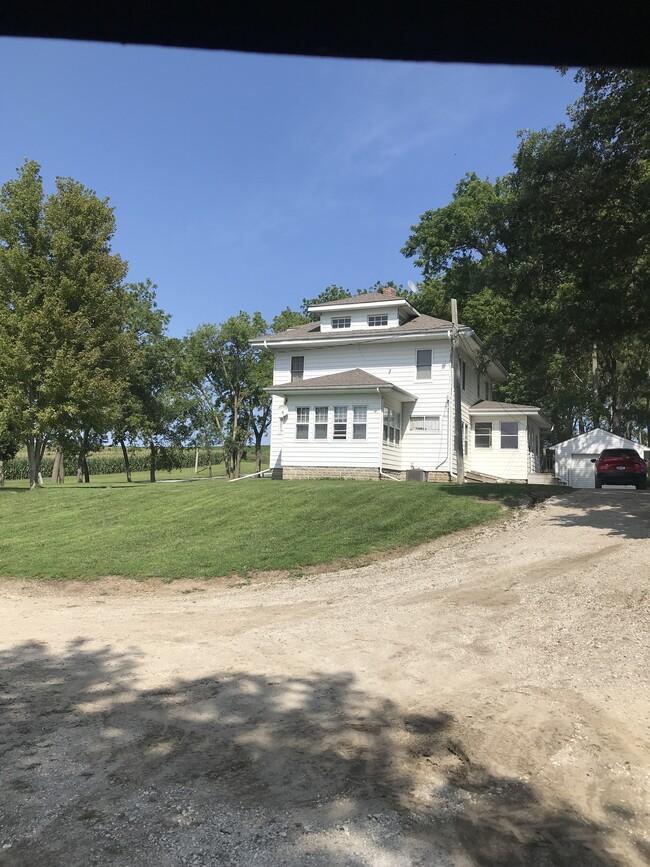 A rural farm home.