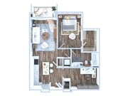 1 dormitorio | 1 baño | 818 pies cuadrados