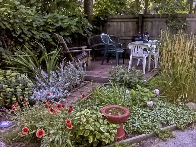 Outside seasonal garden