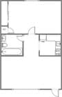 1BD/1BA Floorplan
